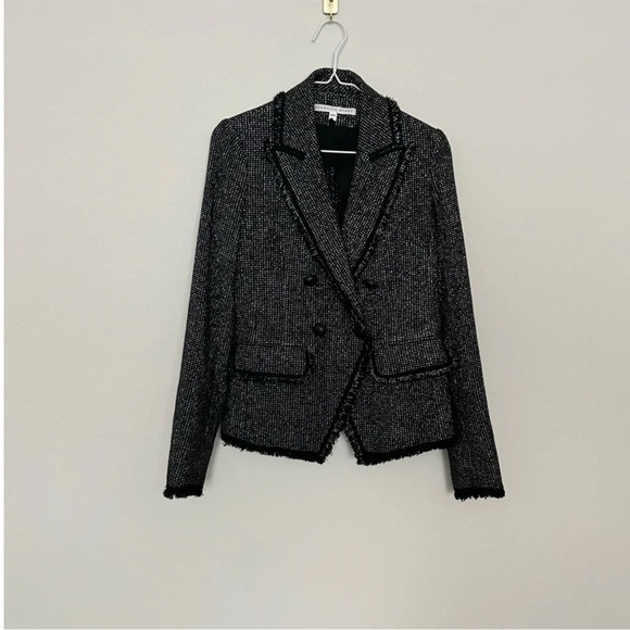 Veronica Beard Frisco Double Breaded Metallic Tweed Blazer - Picture 4 of 10